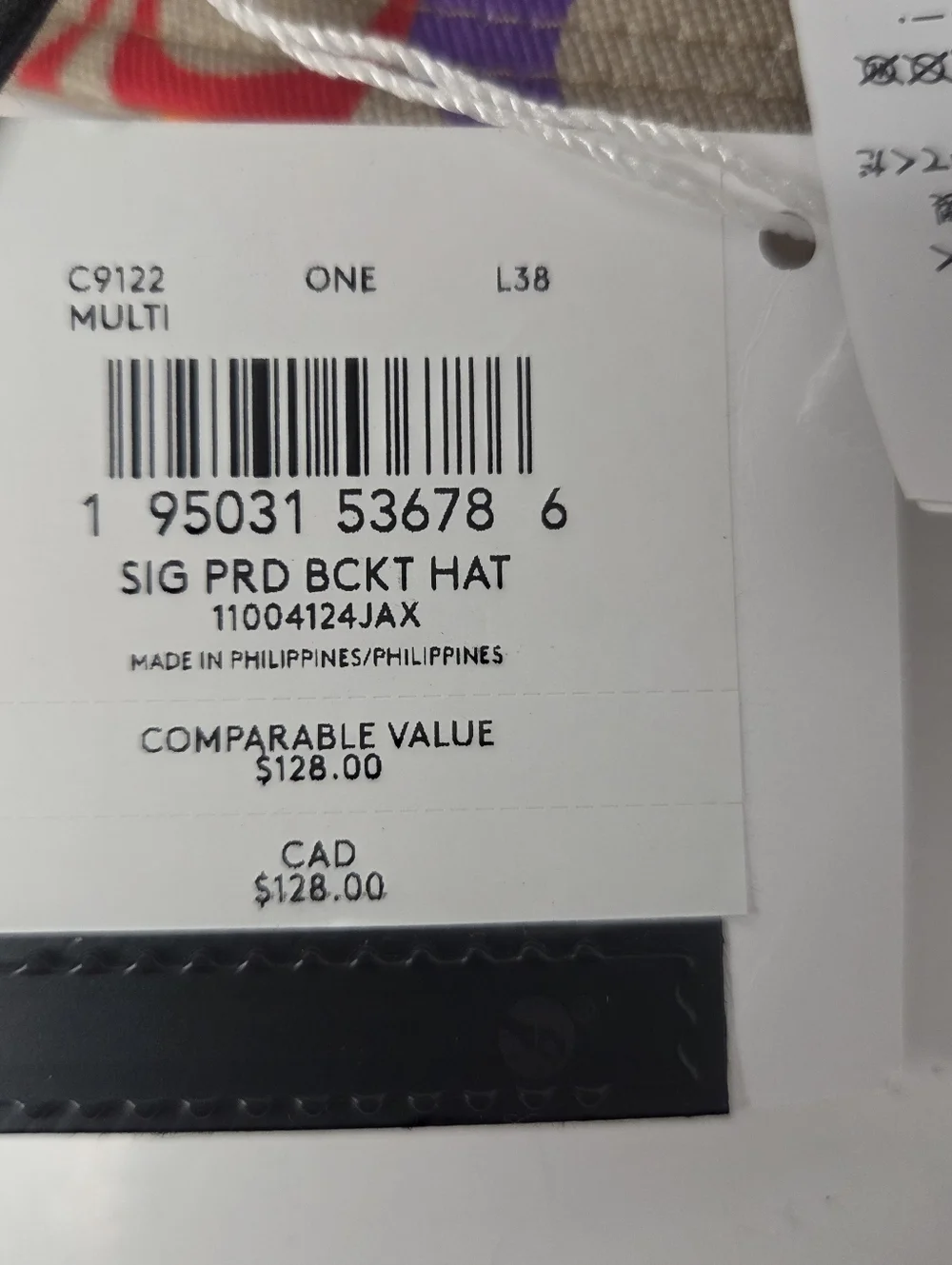 coach rainbow signature c multicolor logo cotton canvas bucket hat nwt pride - Picture 3 of 3